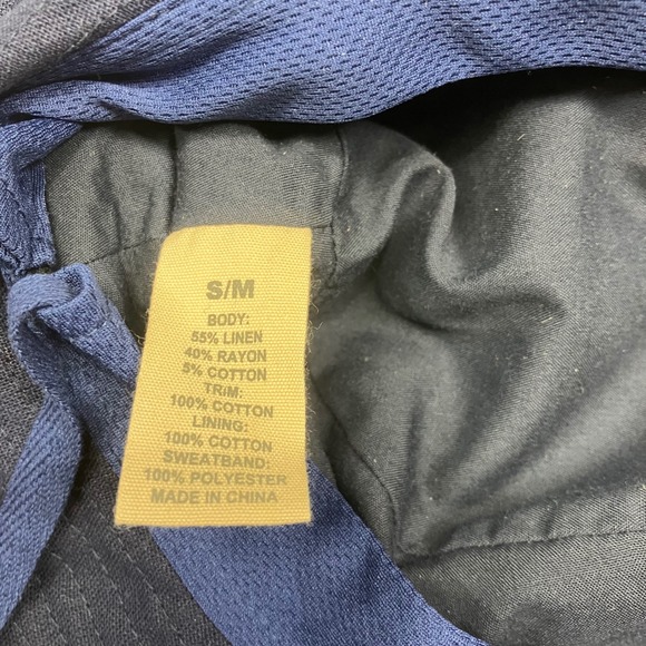 Duluth Trading Company Women Blue Wide Brim Sun Rootstock Bucket Hat Bow S M EUC - Picture 7 of 8